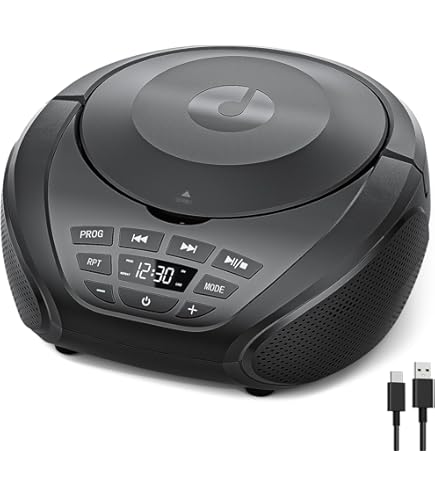 Sharp QT-CD280(BK) Portable CD Boombox with AM/FM Stereo and